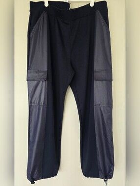 Chico's ZENERGY SIZE 3 Women's Navy Cargo-Panel JOGGERS Pants. NWT XL
